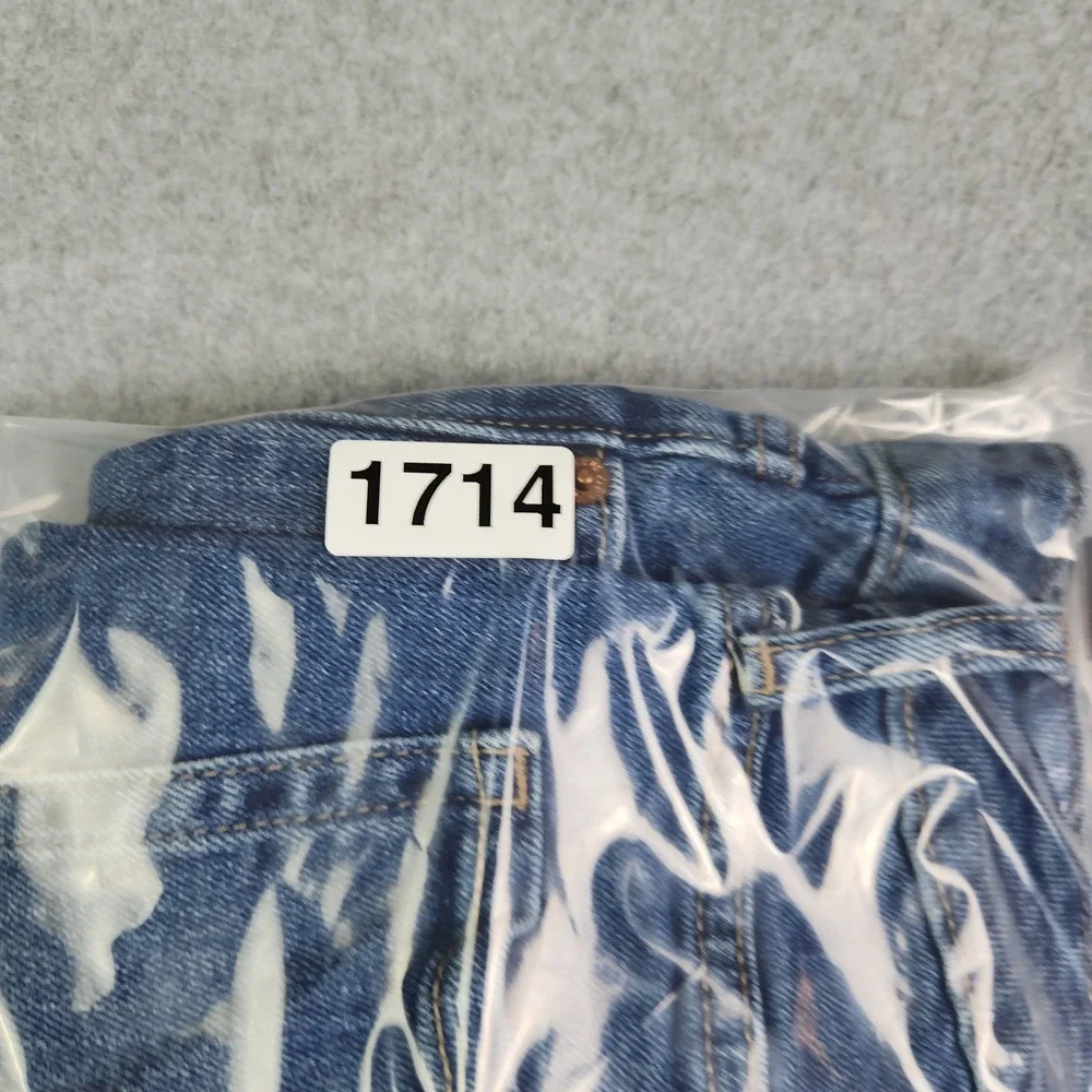 Old Navy Jean Shorts Womens 2 Blue Denim High Rise Stretch Medium Wash Cuffed‎